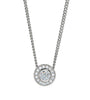 Sterling Silver CZ Halo Pendant