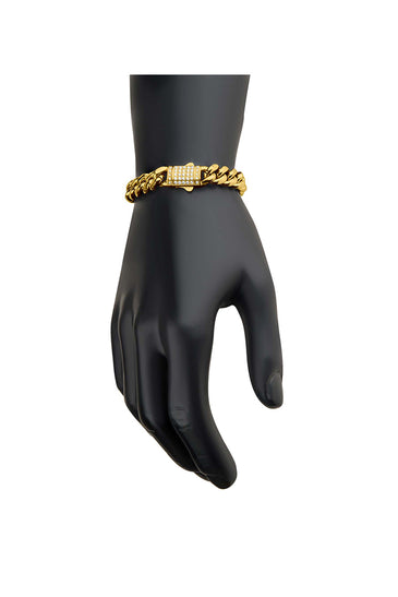Gold IP Miami Cuban Chain Bracelet