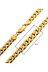  Gold IP Classic Curb Chain Necklace