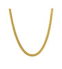  Gold IP Diamond Cut Curb Chain Necklace