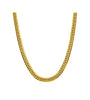 18K Gold IP Dome Curb Chain Necklace