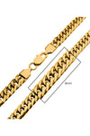 18K Gold IP Dome Curb Chain Necklace