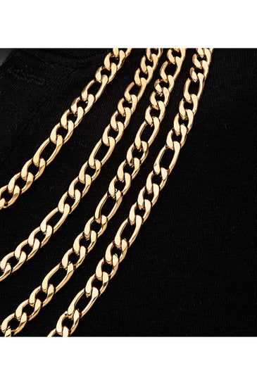 Gold Plated Figaro Chain Necklace
