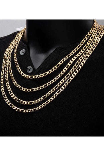 Gold Plated Figaro Chain Necklace