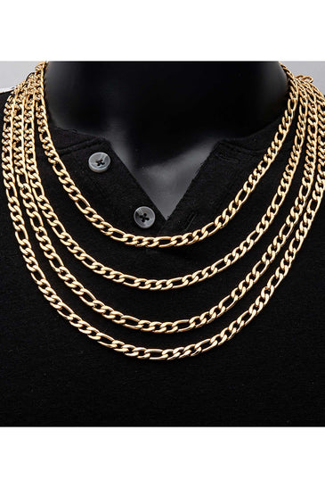 Gold Plated Figaro Chain Necklace