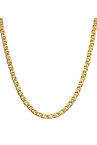 Gold Plated Mariner Link Chain Necklace