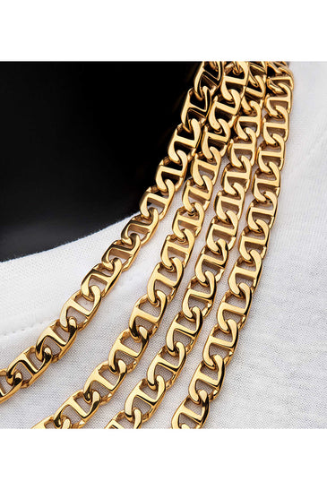 Gold Plated Mariner Link Chain Necklace