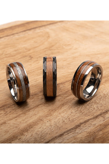 Titanium Whiskey Barrel Ring