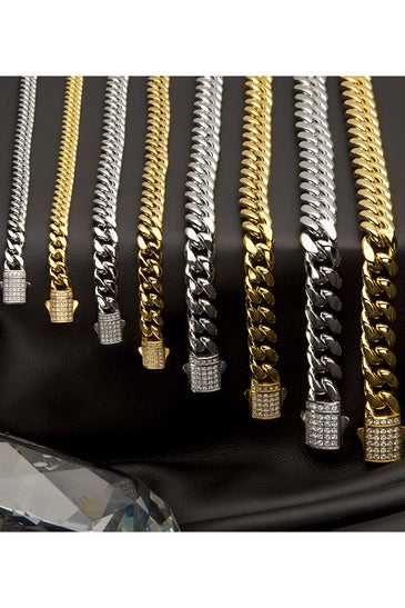 Men's Stainless Steel 8mm Miami Cuban Chain Necklace
