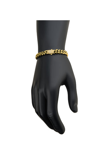 Gold IP Miami Cuban Chain Bracelet