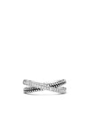 Sterling Silver Ti Sento Milano Criss Cross Ring