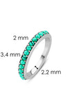 Sterling Silver Ti Sento Milano Turquoise Ring