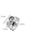 Sterling Silver Ti Sento Milano Triple Bezel Ring