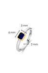 Sterling Silver Ti Sento Milano Blue Bezel Ring