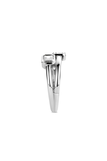 Sterling Silver Ti Sento Milano Double Bezel Ring