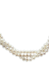 14kt YG Three Strand Pearl Necklace