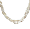 14kt YG Three Strand Pearl Necklace