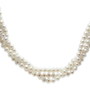 14kt YG Three Strand Pearl Necklace