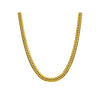 Gold-tone dome curb chain necklace, single strand