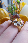 14kt YG One-of-a-Kind Sapphire Bird Ring