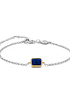 Sterling Silver Ti Sento Milano Blue Bezel Bracelet