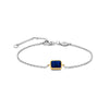 Sterling Silver Ti Sento Milano Blue Bezel Bracelet