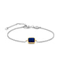 Sterling Silver Ti Sento Milano Blue Bezel Bracelet