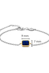 Sterling Silver Ti Sento Milano Blue Bezel Bracelet