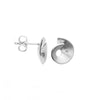 Sterling silver swirl studs set with a diamond