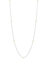 Sterling Silver Yellow Gold Plated Station Chain