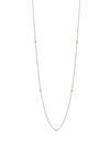 Sterling Silver Yellow Gold Plated Station Chain