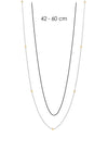 Sterling Silver Yellow Gold Plated Station Chain