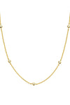 Sterling Silver Yellow Gold Plated Station Chain