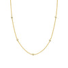 Sterling Silver Yellow Gold Plated Station Chain