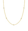 Sterling Silver Yellow Gold Plated Station Chain