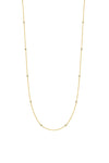 Sterling Silver Yellow Gold Plated Station Chain