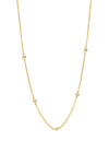 Sterling Silver Yellow Gold Plated Station Chain