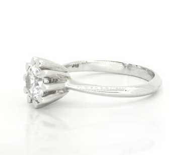 Sterling Silver White Topaz Tulip Ring