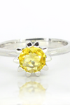 Sterling Silver Citrine Tulip Ring