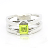 Sterling Silver Peridot V Ring