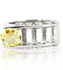 Sterling Silver Asymmetrical Citrine Ring