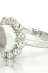 Sterling Silver White Topaz Cabochon Ring