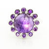 Sterling Silver Cabochon Amethyst Ring