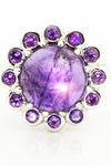 Sterling Silver Cabochon Amethyst Ring