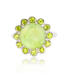 Sterling Silver Cabochon Peridot Ring