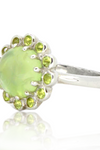 Sterling Silver Cabochon Peridot Ring