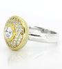 Sterling Silver CZ Halo Button Ring