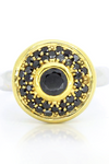 Sterling Silver Black Zircon Ring