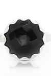 Sterling Silver Black Zircon Ring