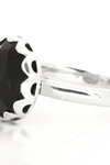 Sterling Silver Black Zircon Ring